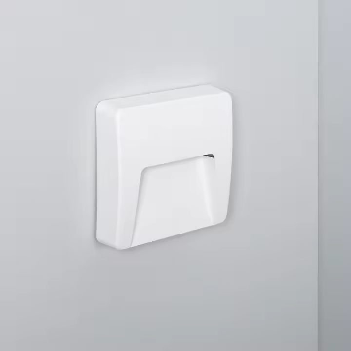 Ledkia Baliza Exterior LED 3W Superficie Pared Cuadrado Blanco Dag - 1