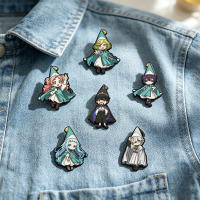 6Pcs Pin De Enamel Con Sombrero De Bruja De Anime Broche Colección De Chibi Lindo Para Mochilas Estilo Japonés Material Metal - details 0