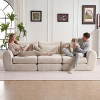 Sofá modular de pana, combinación libre sin herramientas, convertible en sofá cama de 3 plazas, no requiere montaje, ahorra espacio, ideal para salones y apartamentos pequeños - details 0