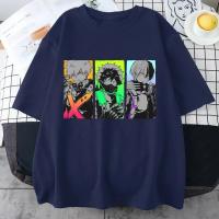 Camiseta Gráfica De Técnica Casual Para Jóvenes Con Estampado De Personajes De Anime Deku Bakugou Katsuki Todoroki Shoto Cuello Redondo Manga Corta Unisex - details 7