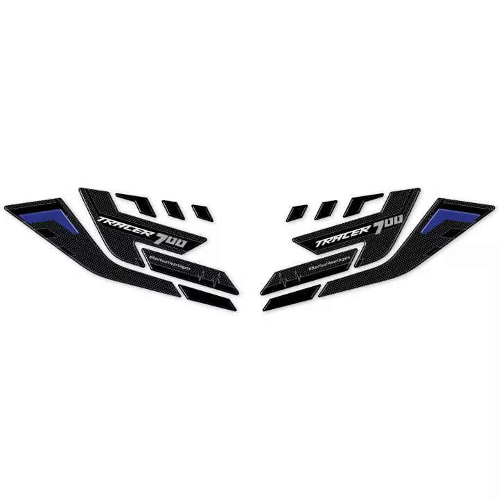 Protectores de guardamanos con pegatinas 3D compatibles con Yamaha Tracer 700 2020, azul - 1