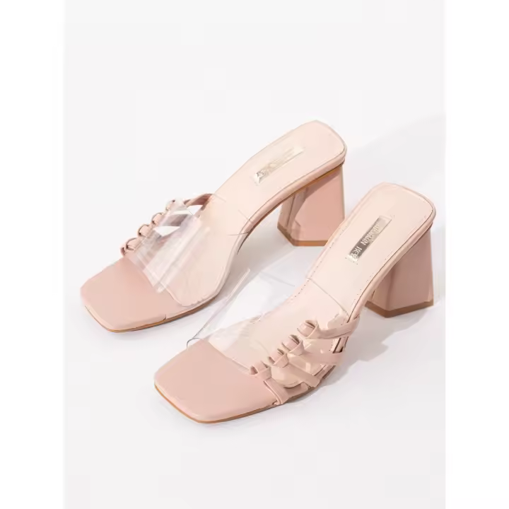 Paloma Wang Sandalias transparentes con tacón gordo - 1