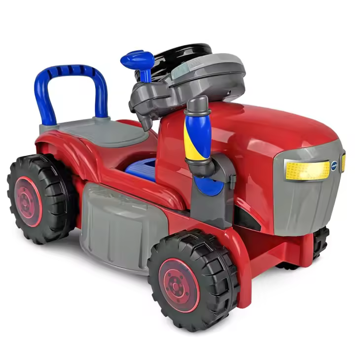 Triciclo 2 en 1 convertible en tractor y cortacésped rojo 55x15x38 cm (Vtech 80-576522) - 1