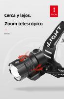 Lámpara Frontal De Pesca Potente Recargable XHP360 1000000LM Luz De Cabeza LED Para Camping Y Senderismo Banco De Energía Incluido Ángulo De Haz 180° Impermeable - details 10