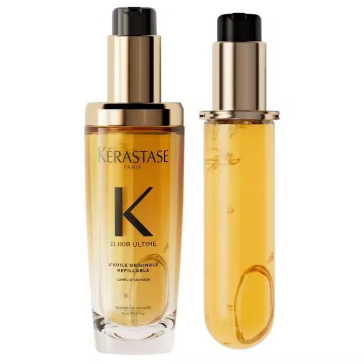 Kit Kérastase Elixir Ultime: Aceite Capilar 75ml + Sérum L’Huile Original de Recambio para un Brillo y Nutrición Duraderos - 1