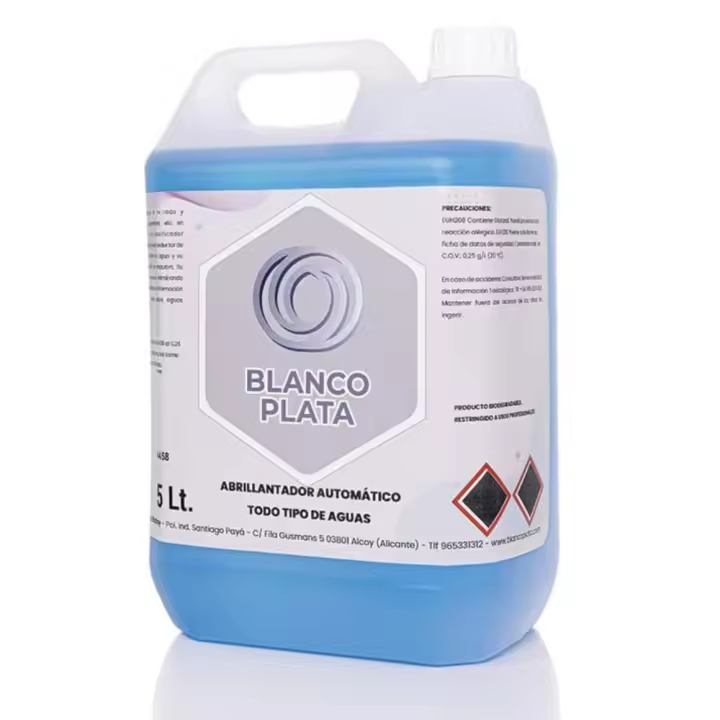 Abrillantador Automático para Vajillas Blancoplata 5L - Secado Rápido y Uniforme - Antiespumante y Secuestrante de Cal - 1