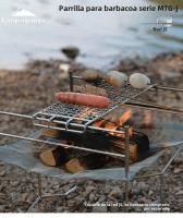 Red De Barbacoa De Acero Inoxidable Para Camping Y Picnics CAMPINGMOON J Series Tamaño Grande Mediano Y Pequeño Malla Cuadrada - details 1