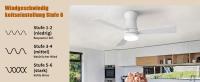Ventilador de techo Superaly blanco con iluminación y control remoto, 3 aspas de madera natural, silencioso, diámetro 132 cm, 6 velocidades, temporizador, motor DC, operaciones de verano e invierno - details 1