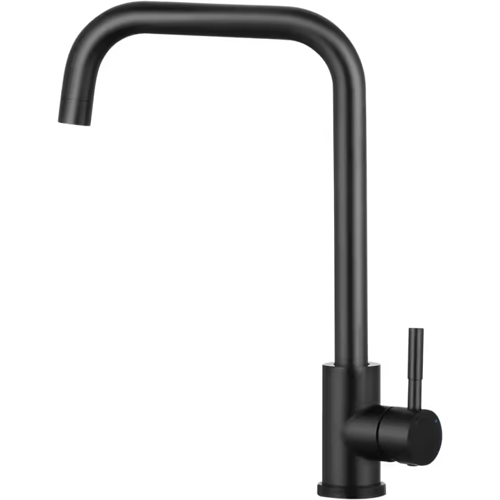 Grifo Cocina Negro, Alta Presión Grifos Cocina Fregadero de Acero Inoxidable, Grifo Negro Cocina Giratorio 360°, Torneira Cozinha Monomando de Agua Fría y Caliente Regulable - 1