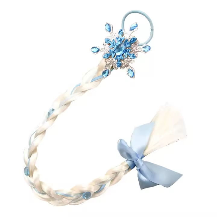 Cinta De Princesa Elsa Tejida Estilo Tangled Para Niñas Accesorio De Peluquería Disfraz De Princesa Rapunzel Hoop De Pelo Para Niños - 1