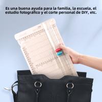 Cortadora De Papel Portátil KW-trio 12.6 Pulgadas Con Cabeza De Corte De Línea De Plegado Y Borde Recto Para Artesanía De Escritorio - details 2