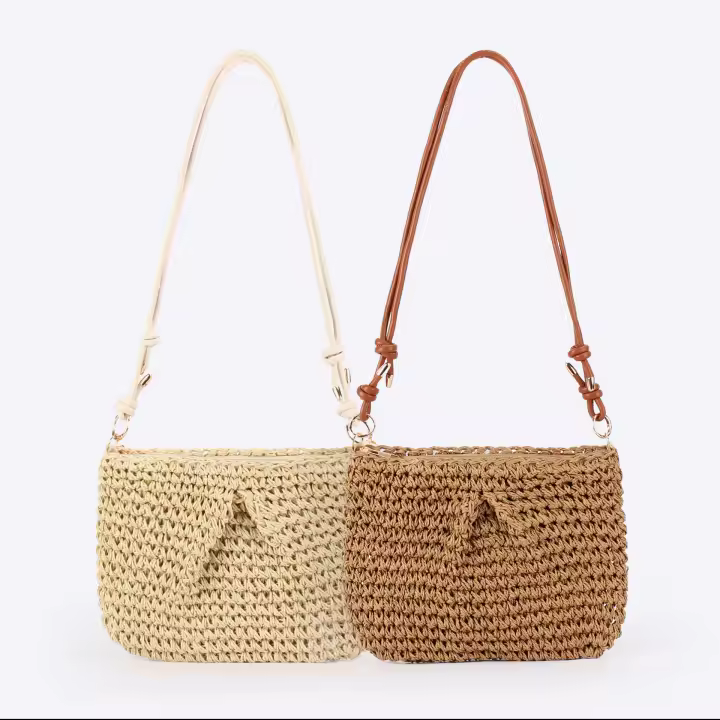 MOV Bolso tejido, sencillo, informal, de alta gama, perfecto para vacaciones en la playa, para el día a día y para ir al trabajo. - 1