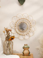 Espejo De Pared Hecho a Mano Con Diseño De Girasol Decoración Artística Para Dormitorio Y Sala De Estar Regalo Aesthetic - details 3
