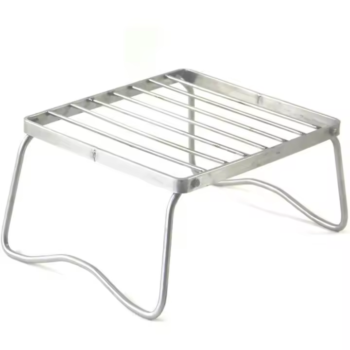 Camping Portable Mini Parrilla de Acero Inoxidable Parrilla de BARBACOA Plegable Compacto Parrilla para Picnics, viajes de Mochilero, Patios, Supervivencia - 1