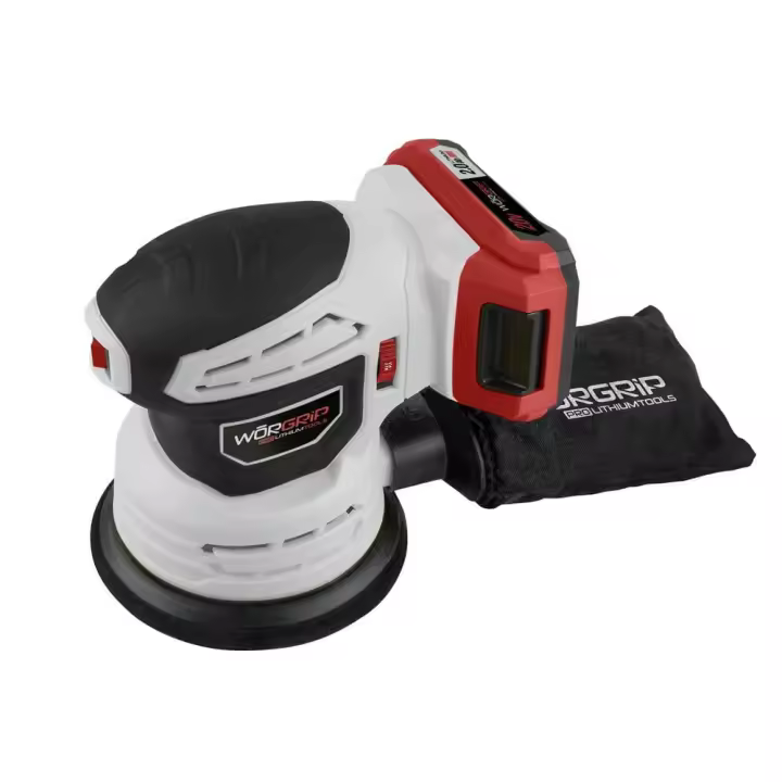 Lijadora Excéntrica Worgrip Pro Batería 20V – Potencia y Precisión sin Cables - 1