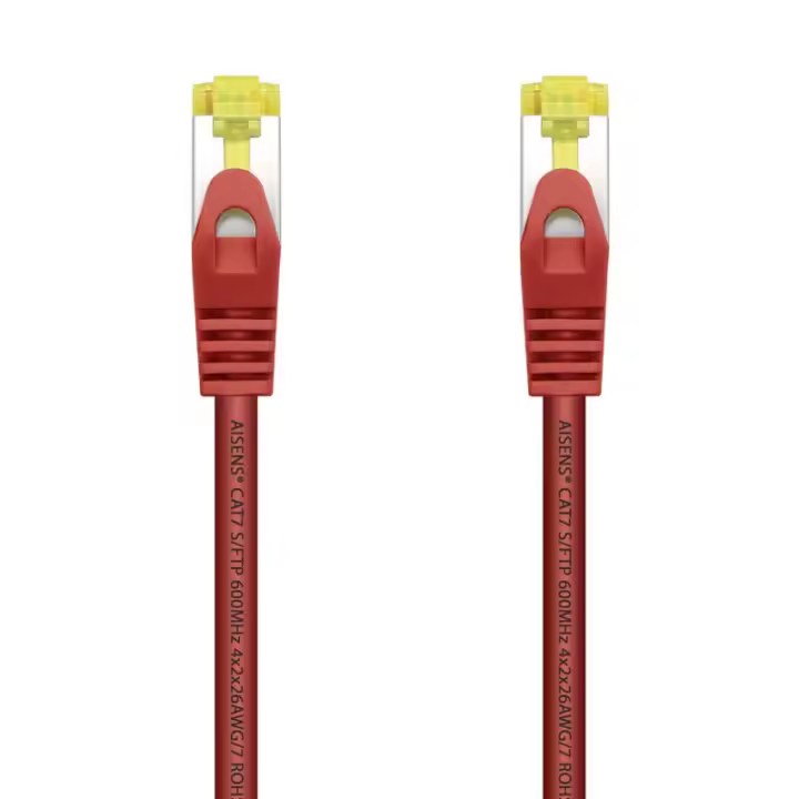 Aisens network cable s/ftp rj45 cat.7 1m red - 1