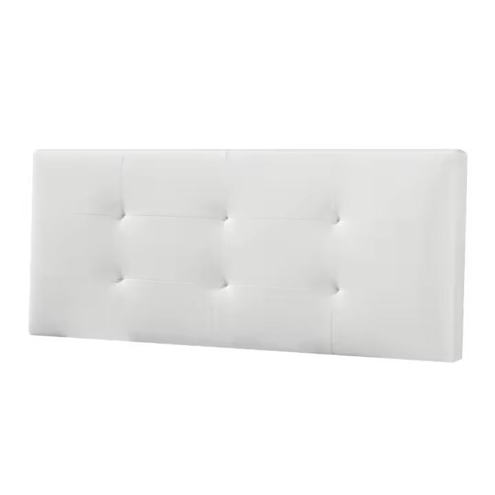Cabecero VS Venta-Stock Carla 160x60 Blanco Piel Sintética Acolchado Fácil de Fijar - 1
