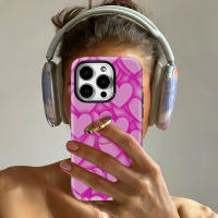 Funda De Teléfono Corazón Rosa Para iPhone 17 16 15 14 13 pro Max plus Doble Capa Resistente a Impactos Antigolpes Anti- Huellas Suave Y Antideslizante - details 1