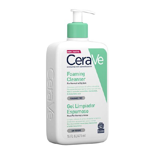 Cerave Gel Limpiador Espumoso 473ml para una Limpieza Facial Profunda