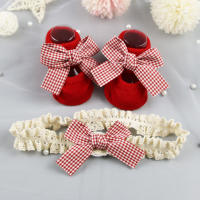 Set De Diadema Y Calcetines Para Bebés Cómodo Y Lindo Con Lazo Adecuado Para Niños Y Niñas De 0 a 1 Año Material De Algodón Blends - details 4