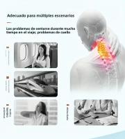 Almohada Inflable De Viaje Soporte De Cuello Para Avión Y Coche Portátil Fibras Huecas Sólido Multifuncional Para Exteriores Y Oficina - details 3