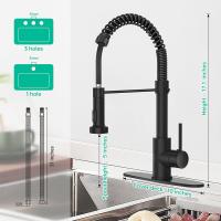 BIT Grifo de fregadero de cocina con resorte abatible, rotación de 360 grados, grifo mezclador de agua fría y caliente - details 6