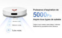 Xiaomi Robot Vacuum S40C, Potente ventilador de succión 5000 Pa, Depósito de agua y depósito de polvo de alta capacidad - details 2