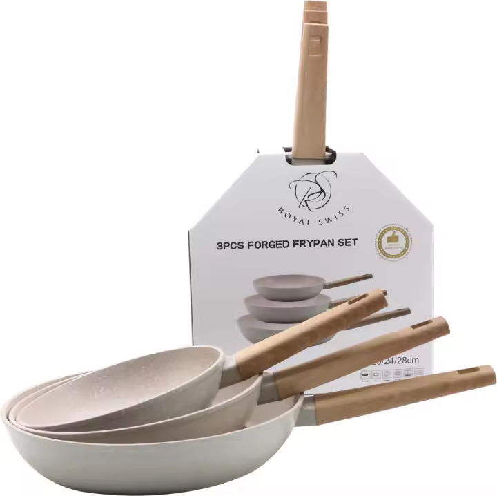 PACK X3 - SET X3 - SARTENES - SARTEN - APTO PARA TODO TIPO DE FUEGO - APTO LAVAVAJILLAS - COLOR GRIS - BATERIA DE COCINA - 3 PIEZAS EN GRANITO - 20 CM - 24 CM - 28 CM - ANTIADHERENTE - MARMOL FUNDIDO A PRESION - APTO INDUCCION - GRANITO - 1