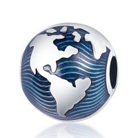 Encantos 925 Para Pulseras Originales 3MM Con Encantos De Tierra Plano Globo Calor Aire Cámara Viaje Joyería DIY Plata De Ley Zirconia - details 25