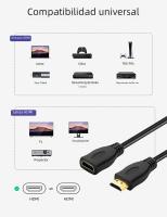 Cable De Extensión HDMI 4K 60Hz HDR HDMI 2.0 Macho a Hembra Para PS5 Xbox HDTV PC Monitor Cable Compatible Con HDMI Para Audio Y Video - details 0