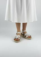 Calzados soraia, Sandalias de Plataforma Plana con Tira al Tobillo para Mujer - Estilo Alpargata Casual con Hebilla Ajustable y Suela Cómoda de Cuña Baja - Sandalias Metalizadas y Mate de Verano - details 1