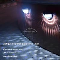 Lámpara Solar LED Para Valla Exterior Impermeable Luz De Pared Para Jardín Camino Terraza Decorativa Blanca Cálida Instalación Auto-Contenida - details 5