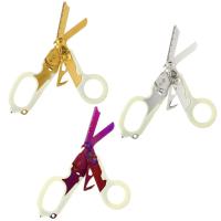 Tijeras De Emergencia Médica Plegables 6 En 1 Kit De Primeros Auxilios Para Supervivencia Al Aire Libre Herramienta EDC Con Funda Accesorio - details 16