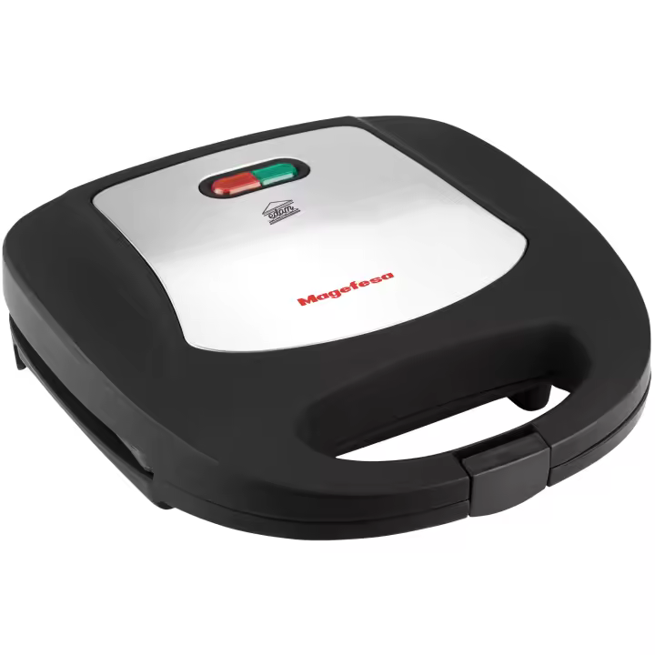 MAGEFESA EDAM Sandwichera de 820W para 2 Sandwiches, Doble Luz de Control y Asas Frias al Tacto, Placas Antiadherentes - 1