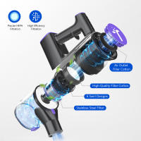 Cordless Handheld Vacuum Cleaner - TEENDOW - P11Pro Purple - 30-minute runtime - 450 ml dustbin - Brushless motor - details 3