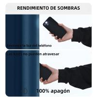 Cortinas De Blackout 100% En Color Sólido Para Protección Solar Y Aislamiento Total Para Dormitorio Y Sala De Estar - details 6