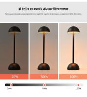 Lámpara De Mesa LED Nordica En Forma De Setas Recargable Por USB Para Decoración De Dormitorio Estudio Luz Nocturna De Escritorio Toque Moderna - details 4