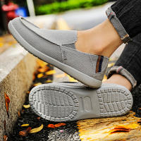 Zapatos De Lona Grandes Para Hombres Zapatillas Casuales Transpirables Con Cordones De Goma Bajo Tacón Para Adultos - details 15