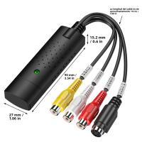 Tarjeta De Captura De Audio Y Video USB 2.0 Adaptador RCA/S-Video Para VHS VCR Grabación Converter Para Mac PC TV DVD Con CD De Driver - details 6