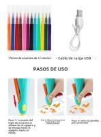 Set De Regalo De Navidad Para Niños Lápiz Espray De Acuarela Eléctrico 12 Colores Pincel Lavable Dibujo Juguetes Unisex - details 12