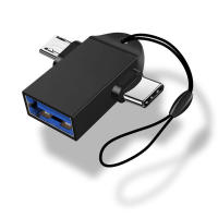 Adaptador OTG 2 En 1 Type-C Micro USB Para Android Huawei USB 3.1 Transmisor De Datos Convertidor Para Laptops Tabletas Disco Duro Teléfonos Con Fuente De Alimentación Externa - details 4