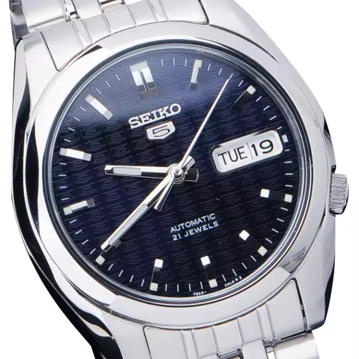 Reloj Automático Hombre Seiko 5 SNK357K1 dial azul oscuro correa acero SNK357K - 1