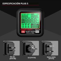 HT97 Detector De Voltaje Digital Prueba RCD GFCI Con Pantalla Grande Comprobador De Enchufes EU US UK Protección De Fugas - details 3