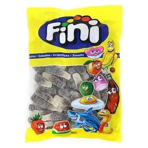 FINI BOTELLA COLA bolsa 250u gominolas de calidad y sabor Fini aproxi 1.67kg - 1