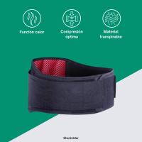 Faja Lumbar con Almohadilla Autocalentable y Soporte Ajustable | Cinturón de Espalda Transpirable con Almohadilla Lumbar Extraíble | Alivio y Compresión para Zona Lumbar, Espalda y Cintura | Uso Diario, Trabajo y Deporte, Tallas S, M, L - details 3
