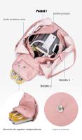 Bolsa De Yoga Para Mujeres Y Hombres Bolsa De Deporte De Viaje Nylon Capacidad 20-35L Para Gimnasio Y Fitness Con Almacenamiento Para Zapatillas - details 5