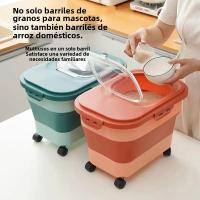 Contenedor De Almacenamiento Para Alimentos Para Perros Y Gatos 13/33LB Caja Seca Para Alimentos Para Mascotas Con Tapa Airtight Y Selladora Para Cocina Grano De Arroz - details 13