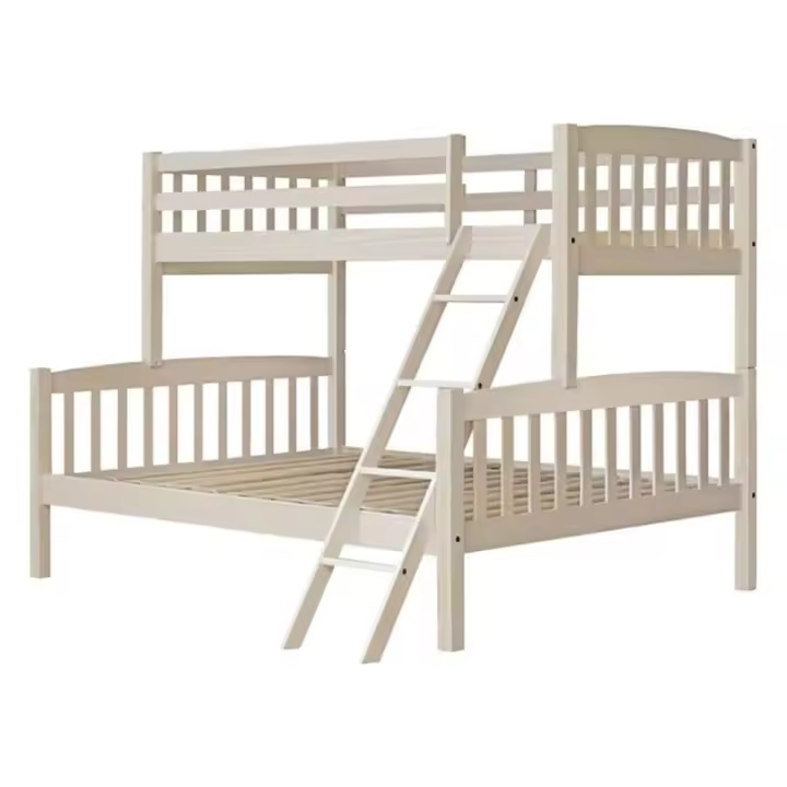 MOBELCENTER - MOBELCENTER - Litera Doble de Madera de Pino en Color Decapé, Litera Doble de Pino Decapé, Litera Doble de Madera, Medidas: 205cm x 151cm x 156cm (1527) - 1