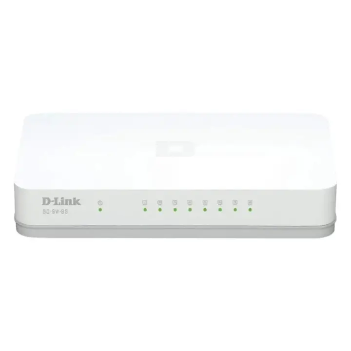 D-Link - Switch no administrado GO-SW-8G de 8 puertos Gigabit Ethernet para red doméstica o pequeña oficina con auto MDI/MDI-X y control de flujo - 1