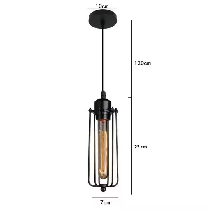 Lámpara Colgante Estilo Industrial Creativa Para Restaurante Y Bar American Retro De Hierro Para Café Y Internet - 1